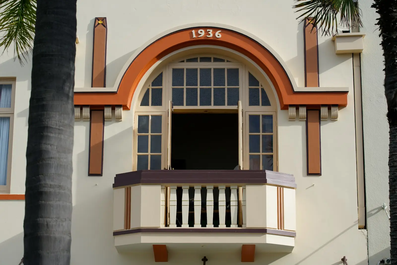 Art Deco building façade in Napier, Hawke's Bay